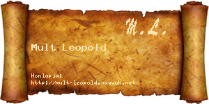 Mult Leopold névjegykártya